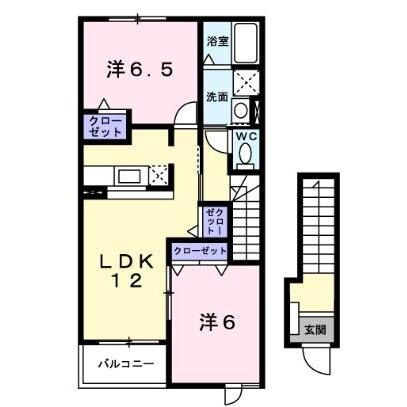 フローラ砥堀Aの物件間取画像