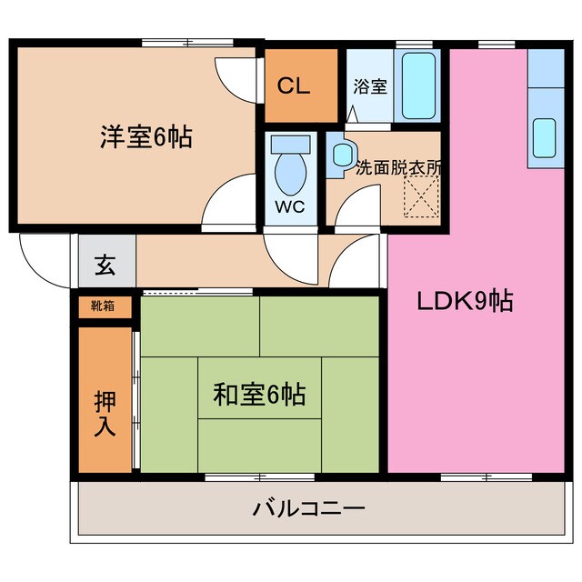 ルミエール東今宿Ａの物件間取画像