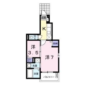 サンリッチBの物件間取画像