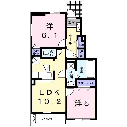 御着駅 徒歩38分 1階の物件間取画像