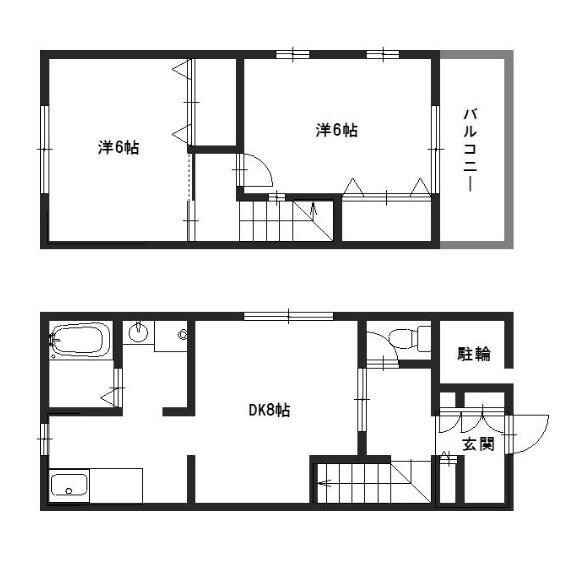 御立中貸家の物件間取画像