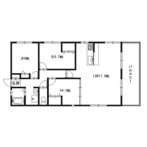 カーサ田寺東の物件間取画像