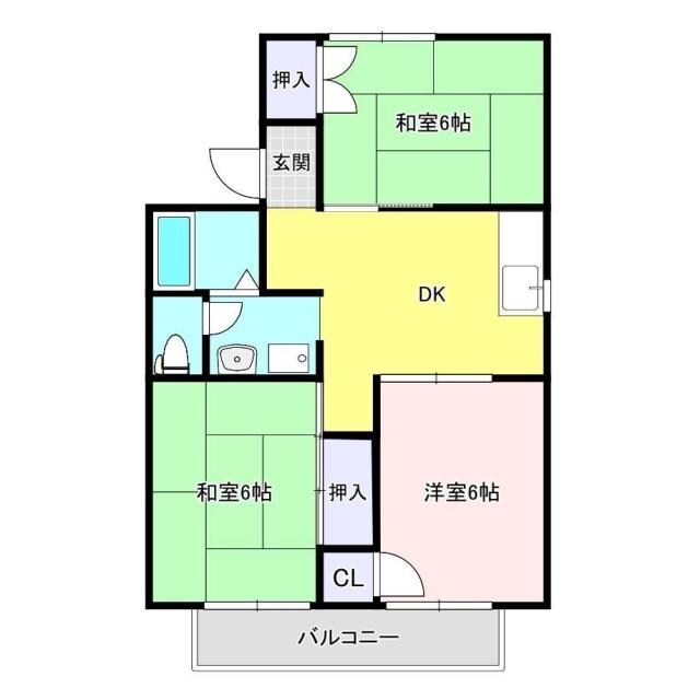 メロディ白国　Ａの物件間取画像