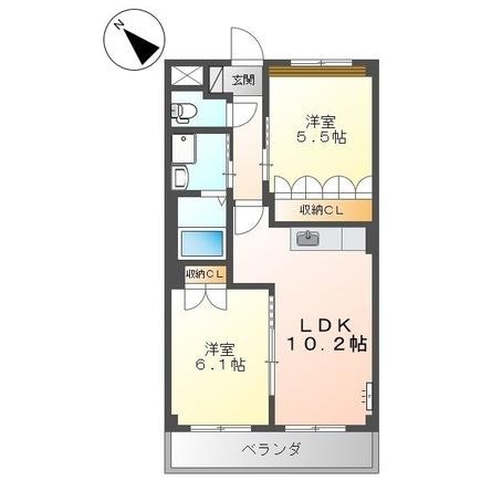 パルティールＡ棟の物件間取画像