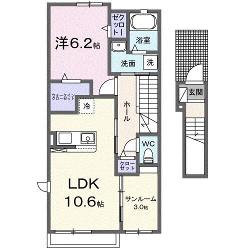 ネイサンベールⅡの物件間取画像