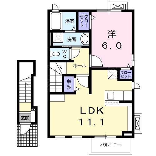 ヴィラプリムローズＣの物件間取画像