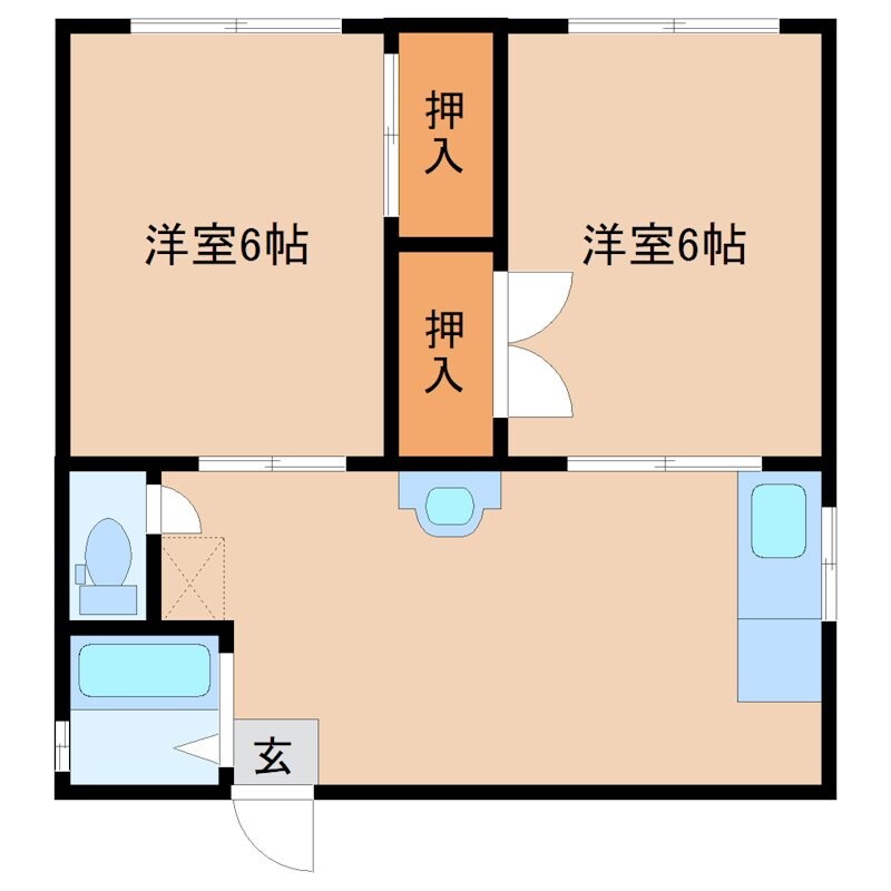 サンハイツ下り松の物件間取画像