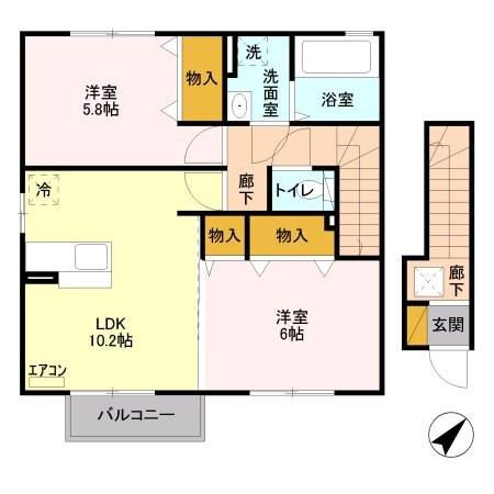 エスペランサBの物件間取画像