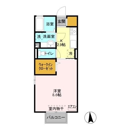 コスモス薬師の物件間取画像