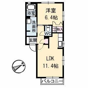 アメニックス福山　14番館の物件間取画像