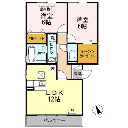 ルベール曙　Ａ棟の物件間取画像