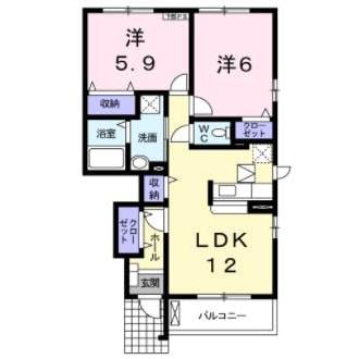 エバーグレイスの物件間取画像