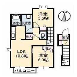 メゾンド　フルール　Ｂ棟の物件間取画像