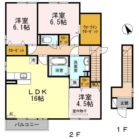 D-roomチェリーの物件間取画像