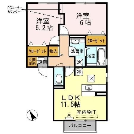 グラシアスⅢの物件間取画像