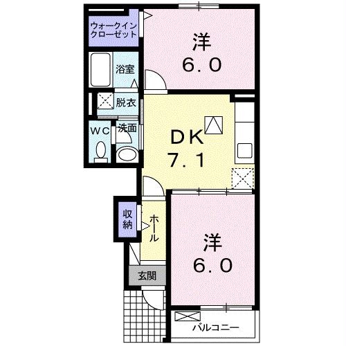 マリアローザAの物件間取画像