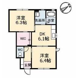 クレスト　弐番館の物件間取画像