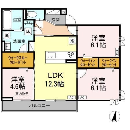 サンブライト引野の物件間取画像