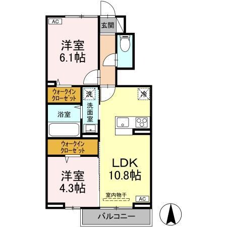 アルビオ　A棟の物件間取画像