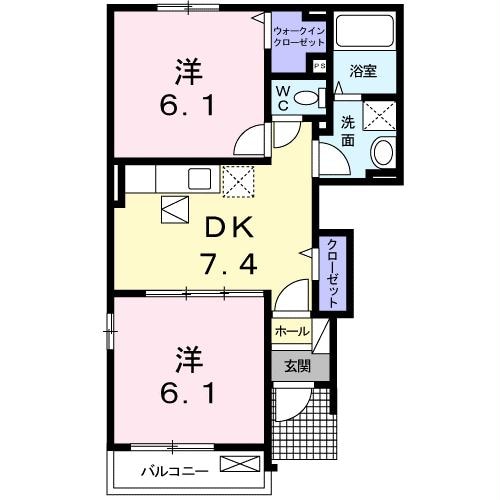 サンヒルズＭ　Ⅰの物件間取画像