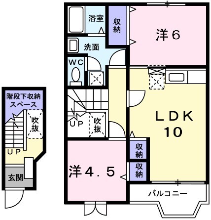 エーデル緑ヶ丘Ｂの物件間取画像