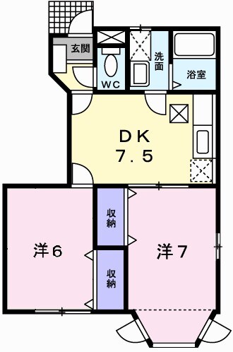 リバーサイド片山の物件間取画像