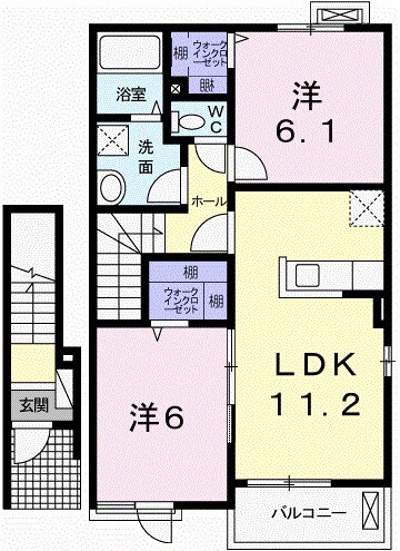 ミルフィーユＢの物件間取画像