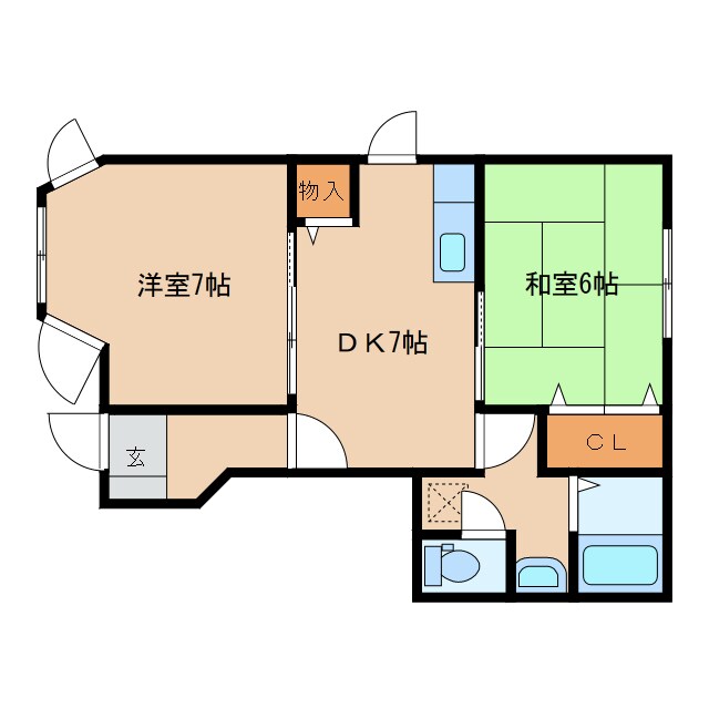 赤江浜入口 徒歩5分 1階の物件間取画像