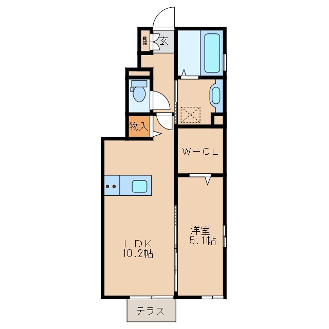 セジュールひよりの物件間取画像