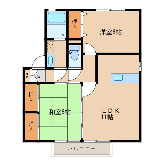 宮崎駅 徒歩31分 2階の物件間取画像