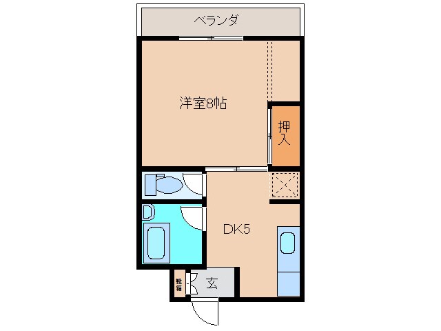 ハイツナガトモの物件間取画像