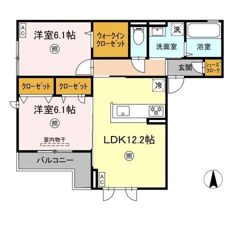 D-Resena宮崎東の物件間取画像