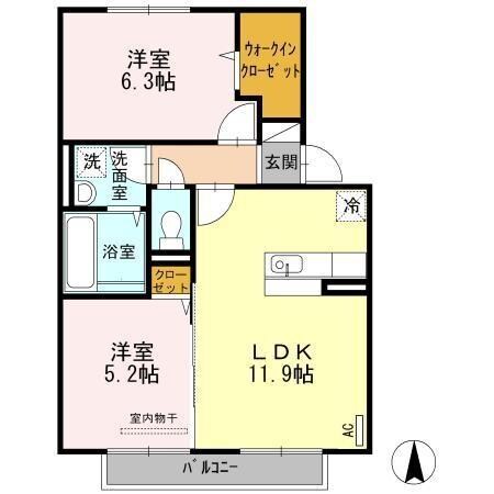 アムール新城の物件間取画像