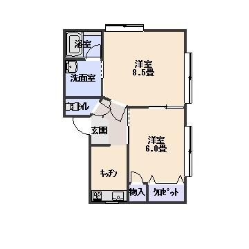アメニティコーポの物件間取画像