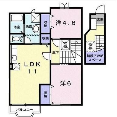 コンフォート２２８の物件間取画像