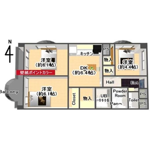 サンファミリーⅠの物件間取画像