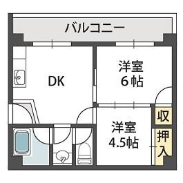 シャトーあがの物件間取画像