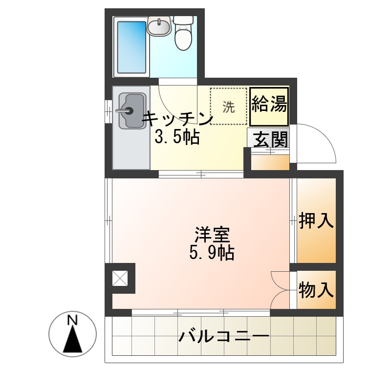 西口朝日マンションの物件間取画像