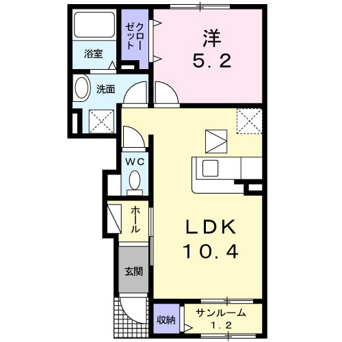 サニーハウスⅡの物件間取画像