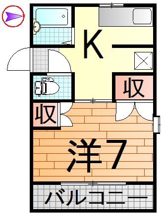 半田コーポの物件間取画像