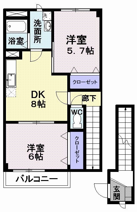 グラン・パステークＩの物件間取画像