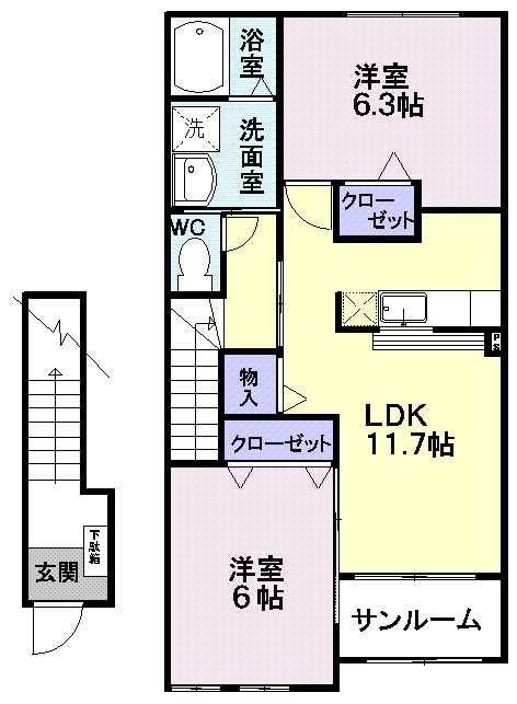 ベルサイドの物件間取画像