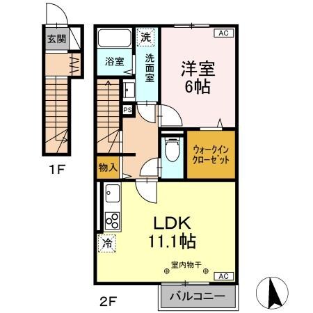 D-ROOM南二番町 Cの物件間取画像