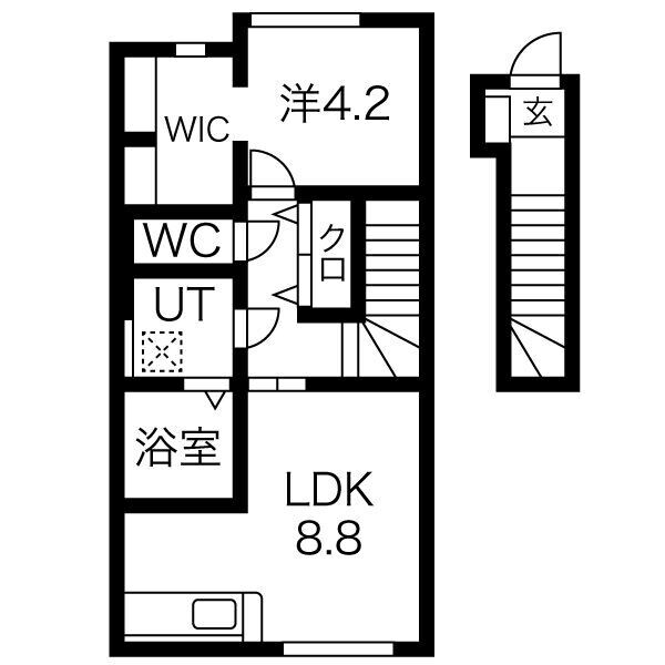 Stone river station B棟の物件間取画像