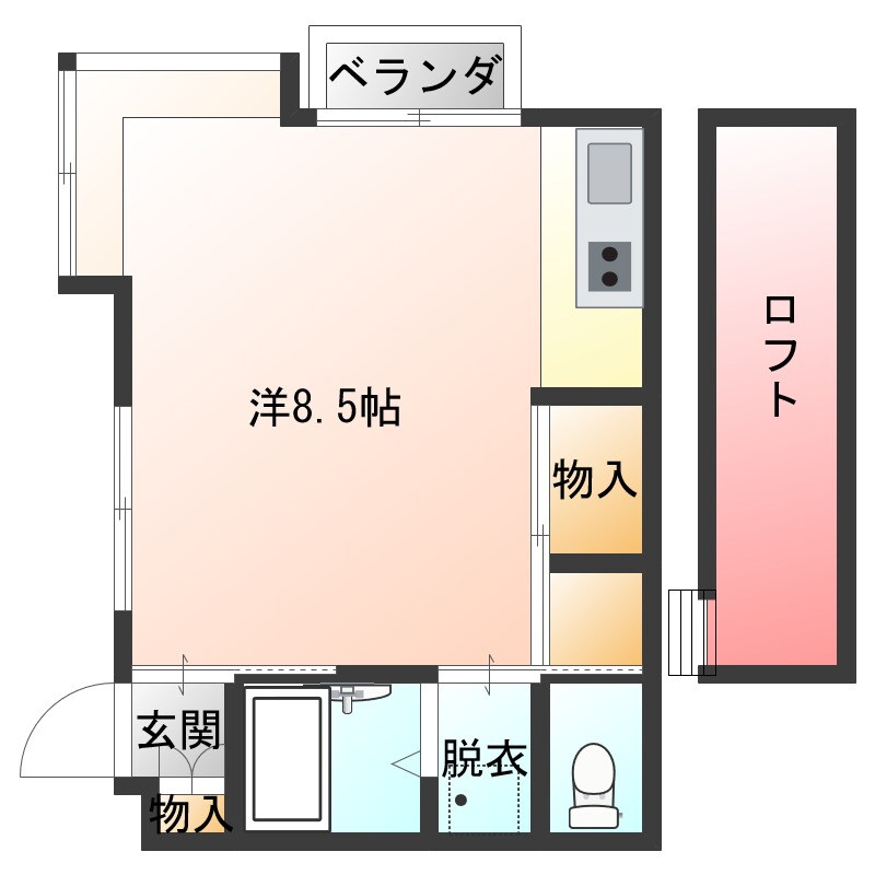 クリスタルハイツ（城西）の物件間取画像