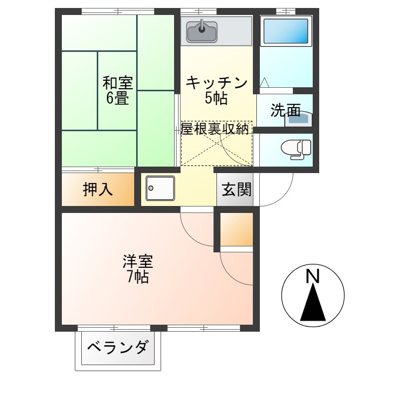 メモリーハイム2の物件間取画像