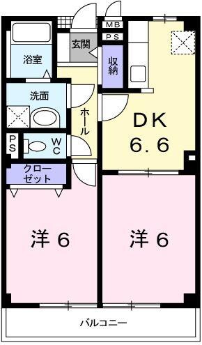 シャルマンビラＡの物件間取画像