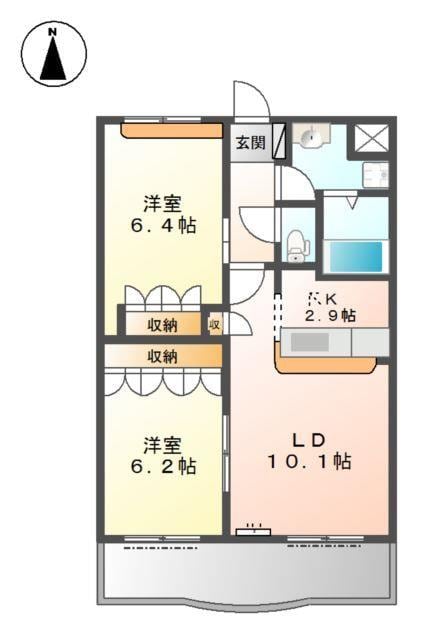 エレガントシティの物件間取画像