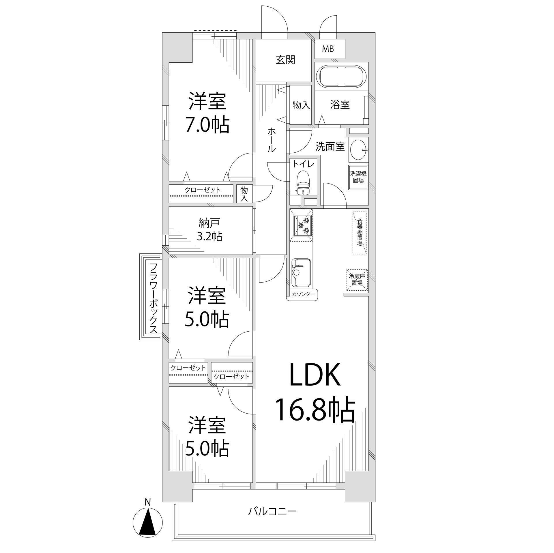 キャッスルコート田寺の物件間取画像