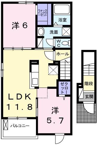 グランチャレットVの物件間取画像